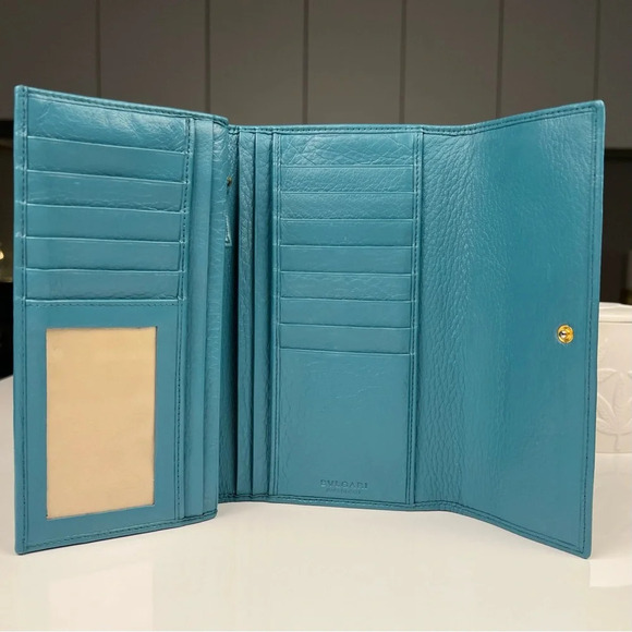 BVLGARI Long Turquoise Wallet - Picture 4 of 8
